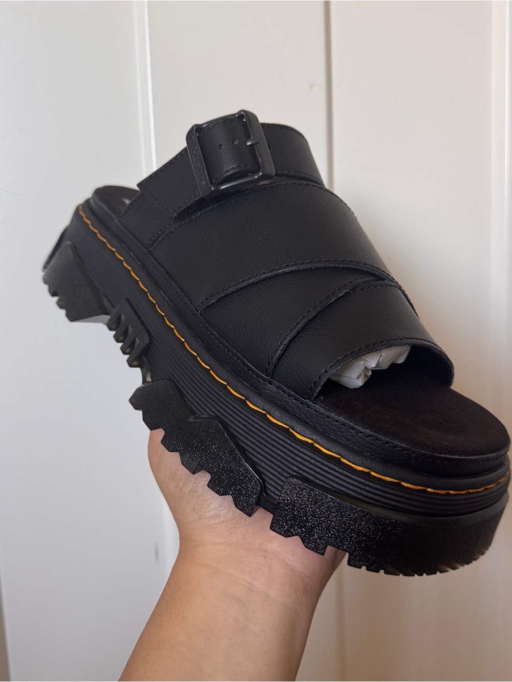 Dr. Martens Black Mattison Slide Sandals (NWB) - Picture 2 of 8